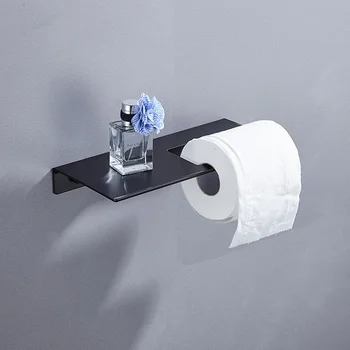 Черный Белый Серебристый Держатель рулона туалетной бумаги Полка для ванной Комнаты Вешалка для Полотенец Настенная Кухонная Корзина Аксессуары