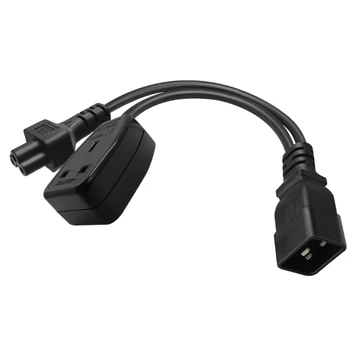 Штекер IEC C20 Удлинитель кабеля питания 3-контактный разъем IEC320-C20 в Великобританию + Кабель-адаптер конвертера C5 Шнур